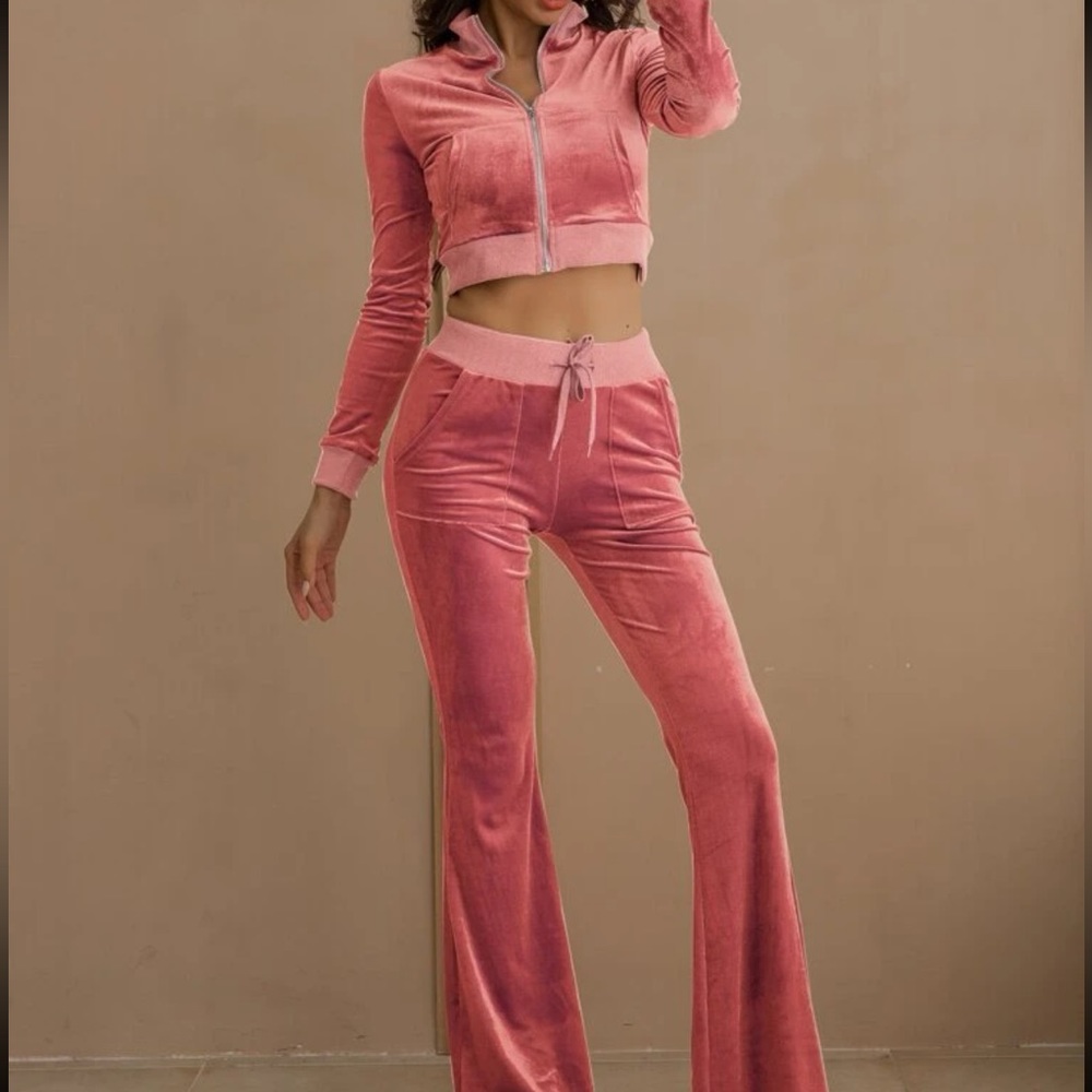 Velvet 2 piece suit set